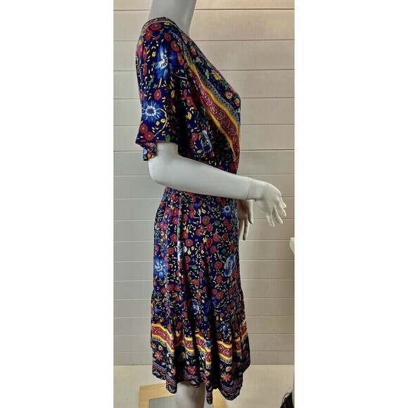 Zesica Cottagecore Bohemian Floral Print Wrap Around Dress Sz XL - Picture 5 of 14